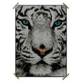 Pixelart | Bastelset mit Stickern | Motiv: tiger | 50x70 cm - dot on