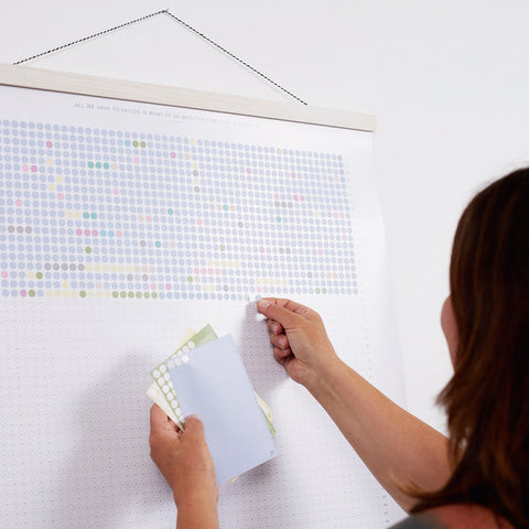 dot on life  | LEBENSPLANER MIT KLEBEPUNKTEN | PASTELL EDITION | 69X100 CM - dot on