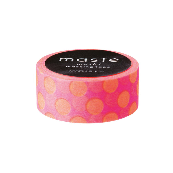 Washi Masking Tape | neon | orange&pink - dot on
