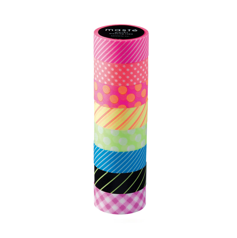 Set | Washi Masking Tape | neon pattern mix - dot on