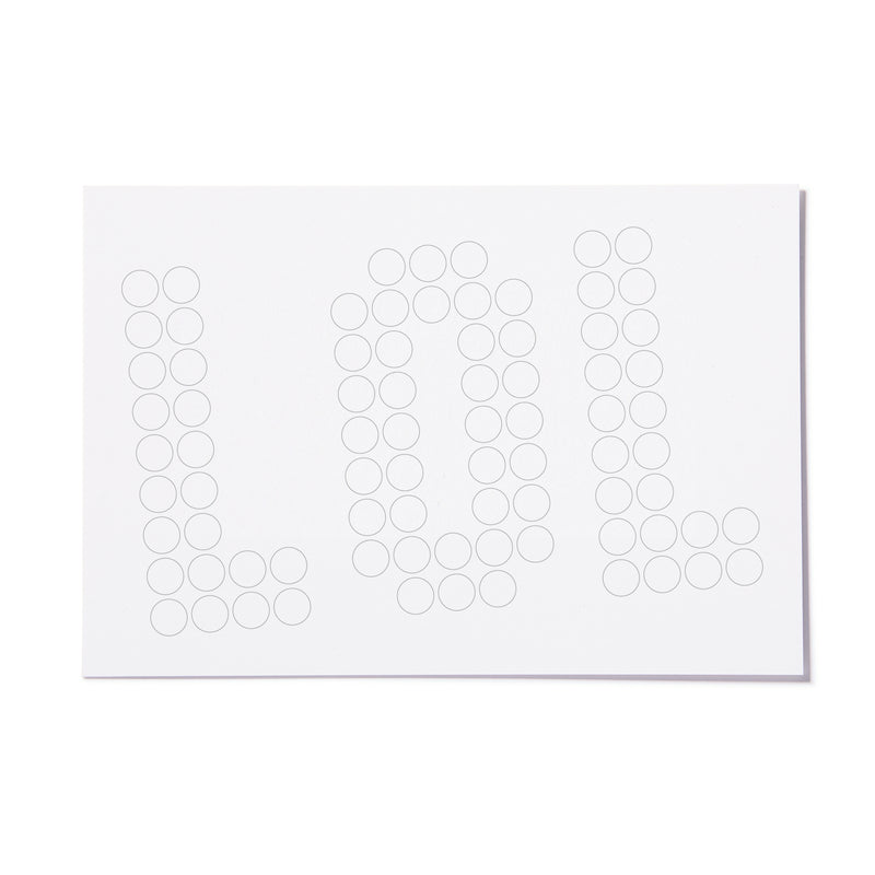 DIY-Postkarte mit Stickern | LOL | 12x17,5 cm - dot on