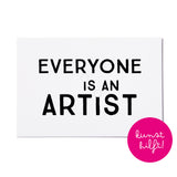 LIMITED EDITION: DIY-Postkarte mit Stickern | Motiv: everyone is an artist | 12x17,5 cm - dot on
