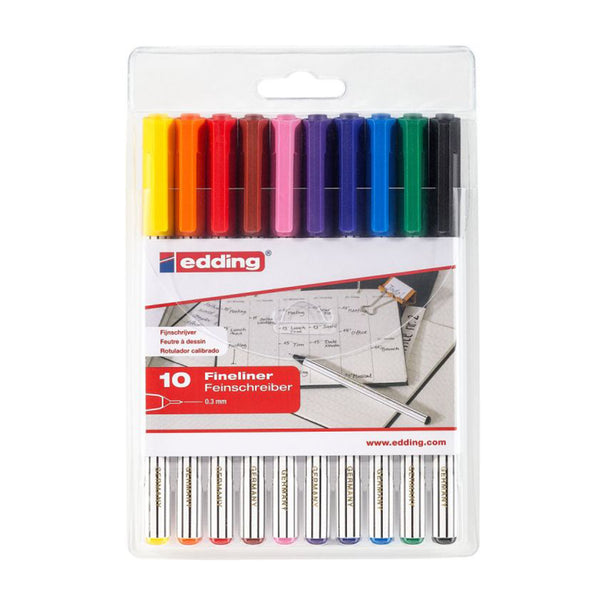 Fineliner 89 | Set aus 10 kunterbunten Stiften | Strichstärke 0,3 mm - dot on